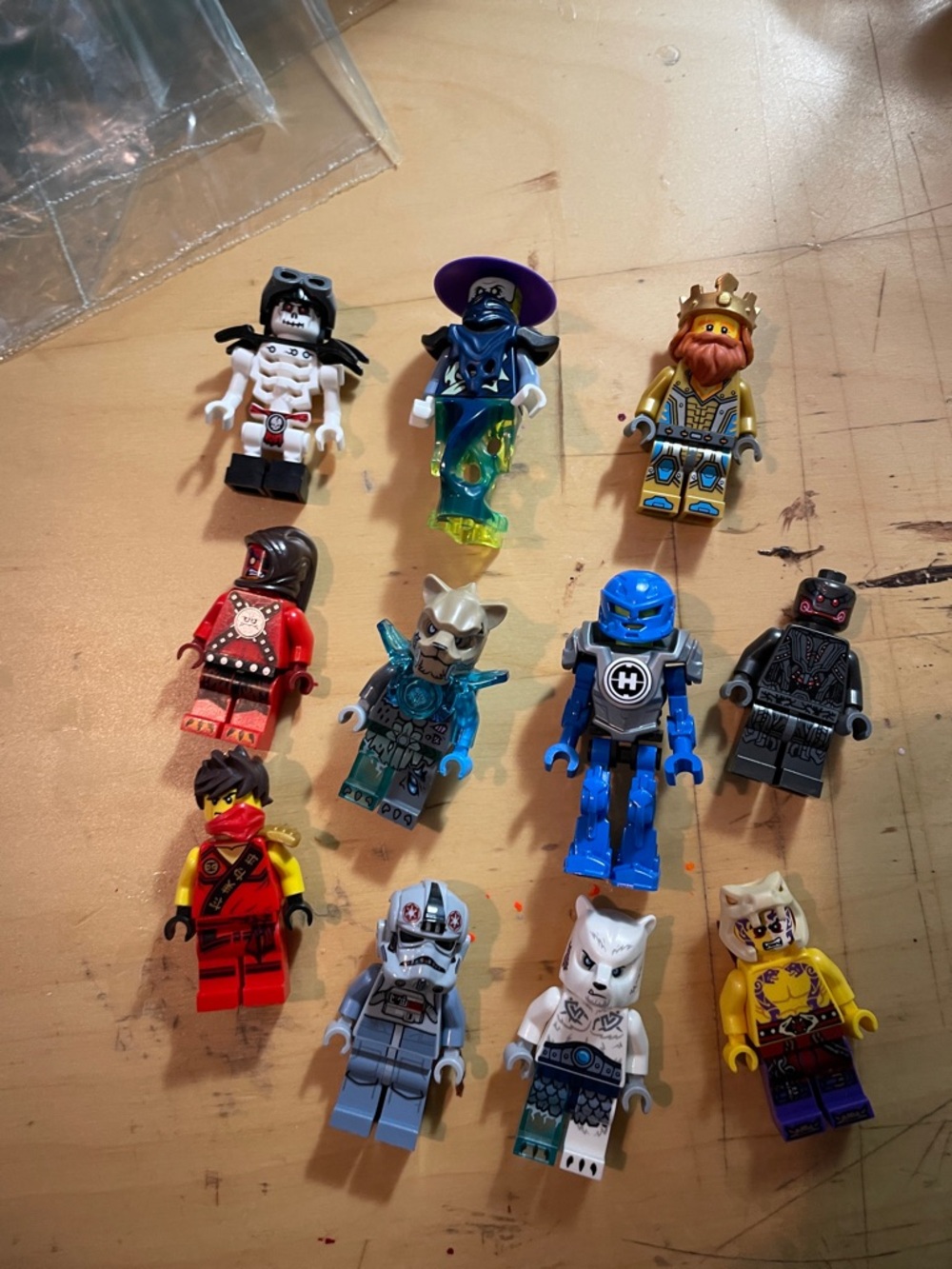Lego Multicolor Minifigures Pack - Blue Red Yellow Purple Black White Gold